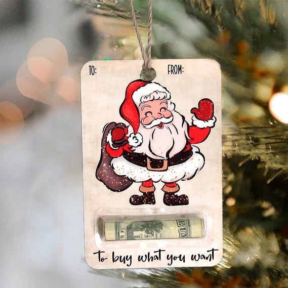 ๐
๐ธ Christmas Hot Sale 70% Off - Handcrafted Wooden Money Holders Gift