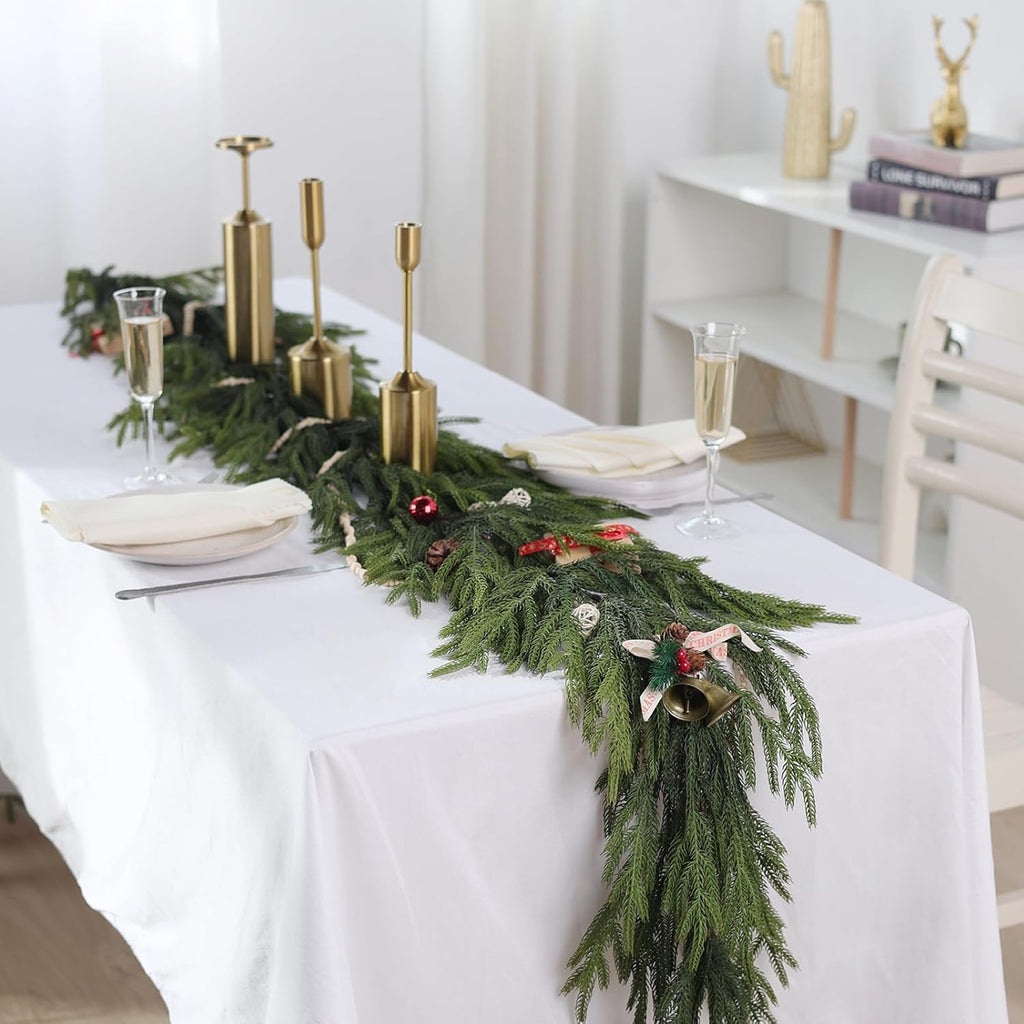 ✨$9.99 On Sale Today Only🔥Real Touch Deluxe Norfolk Pine Garland🌿