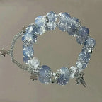 Simple Green Popcorn Beaded Crystal Bracelet for Women