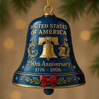 🔥Each $5.99 On Sale Today Only🔔United States 250th Anniversary Bell Ornament🌟Proudly made in Texas, USA